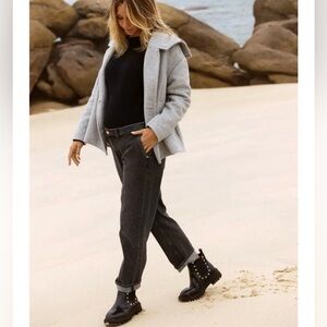 NWT Cache Coeur Mom fit maternity and post partum jeans Carrie grey sizeXS denim